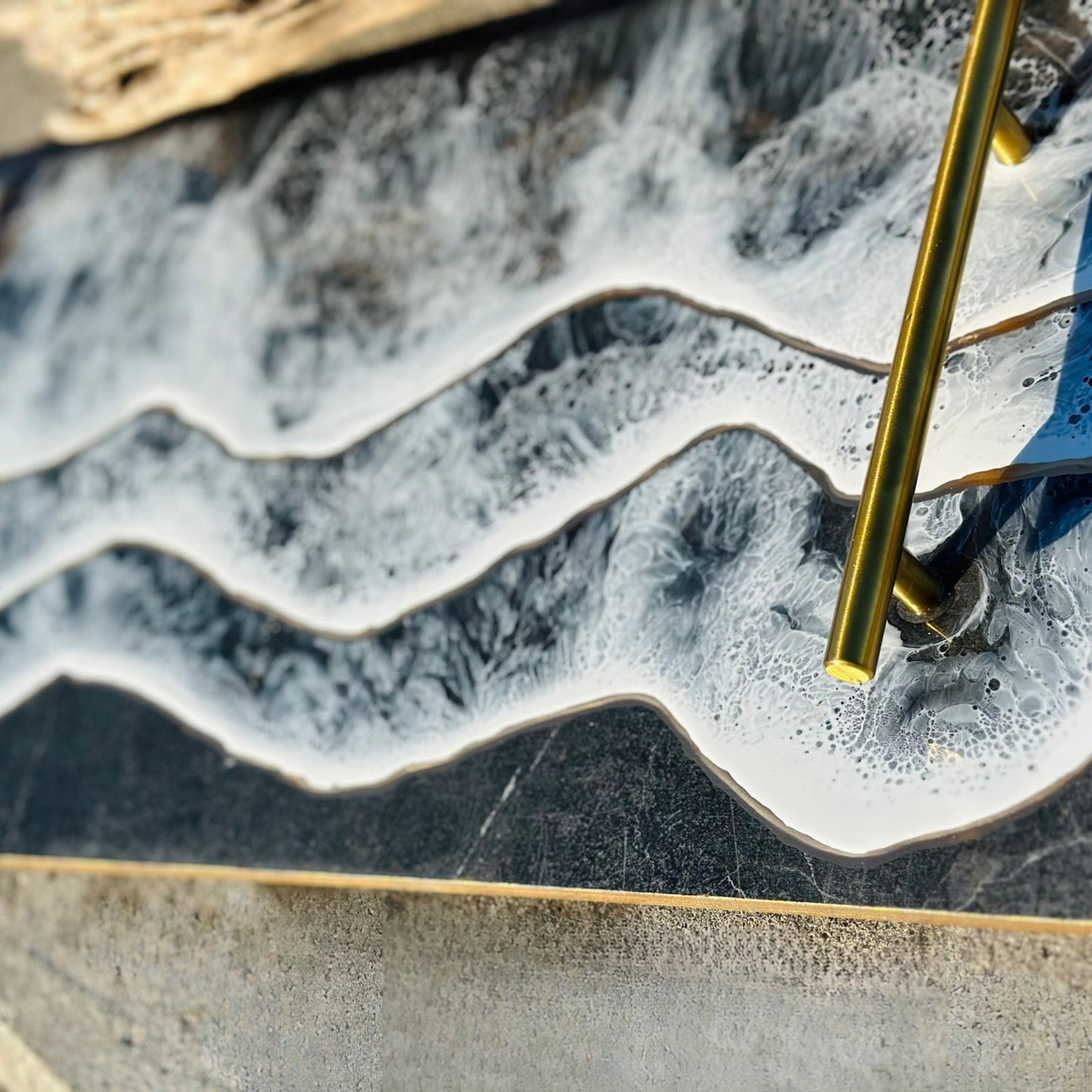 Monochrome Ocean Inspired Large Serving Tray