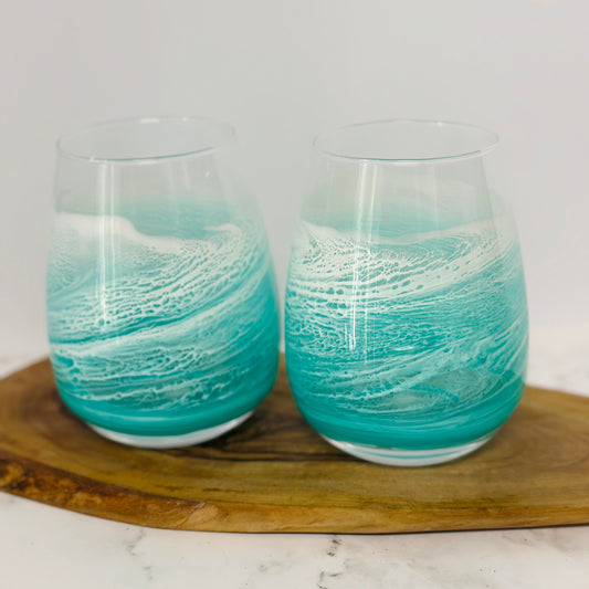 Aqua Seas Wine Glasses