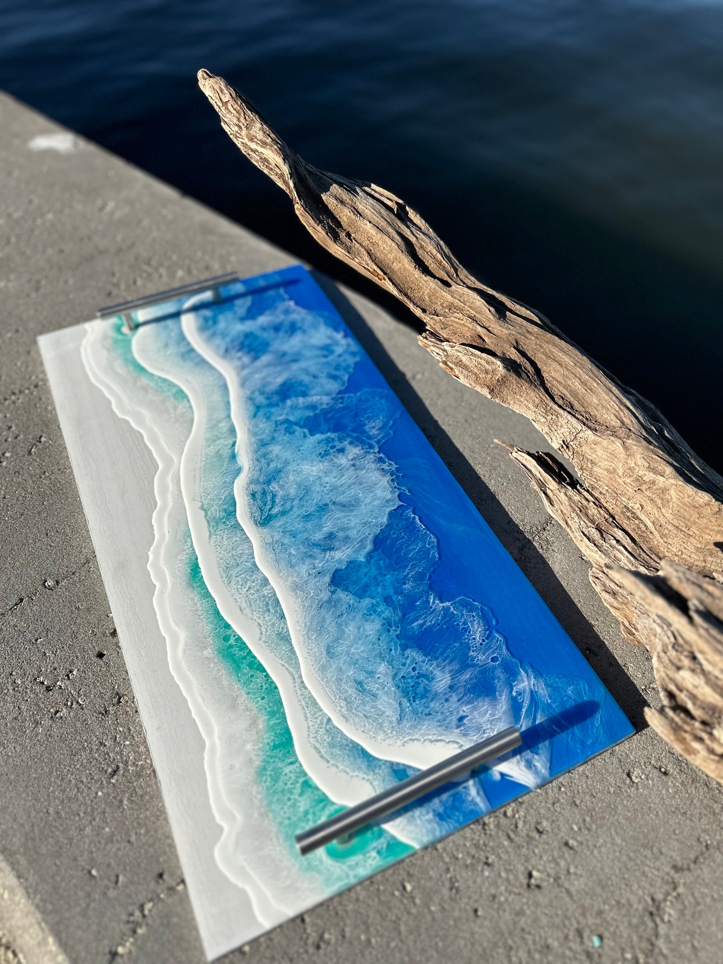 Ocean Inspired Large Serving Tray