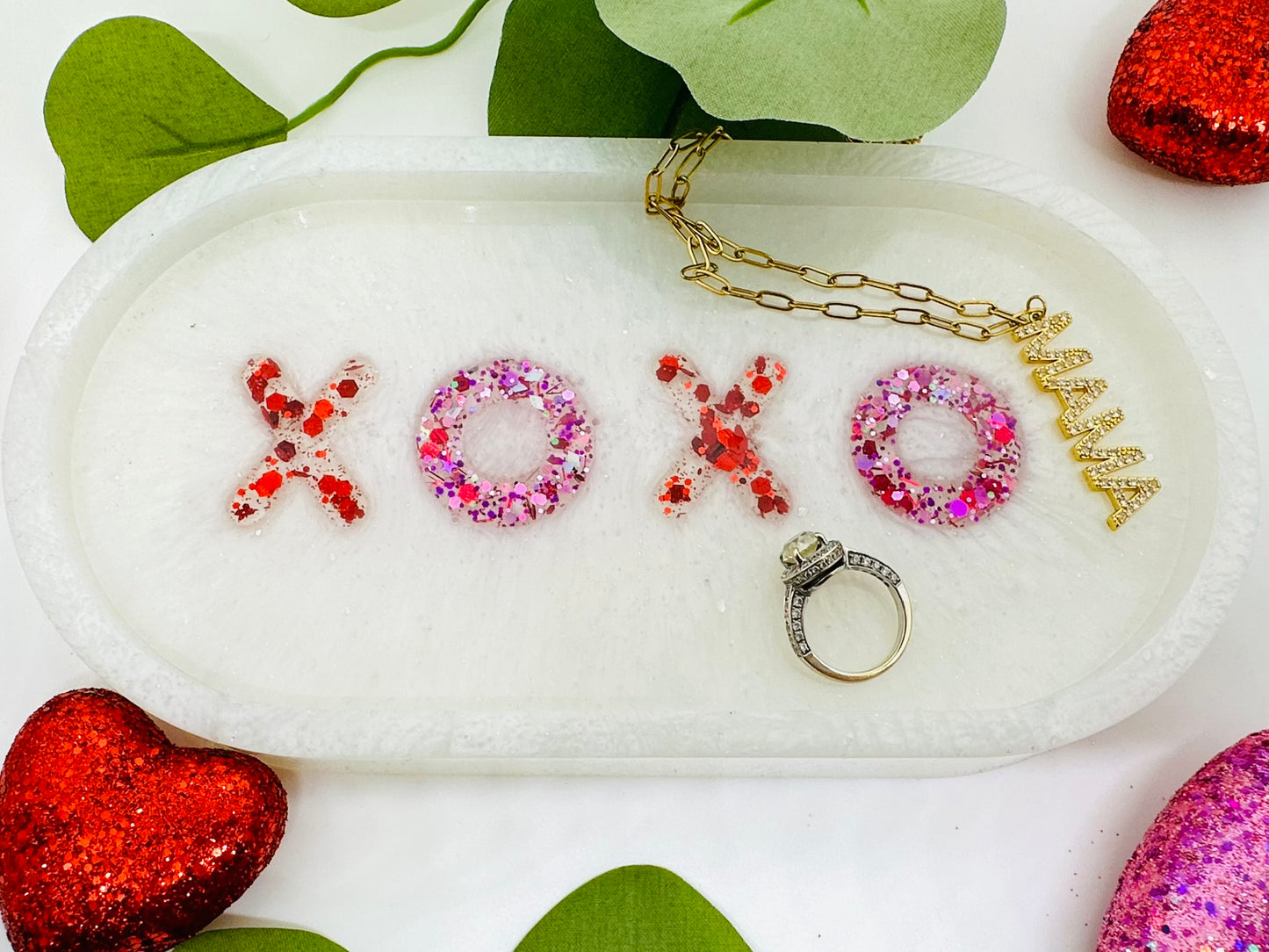 XOXO Valentine Oval Tray