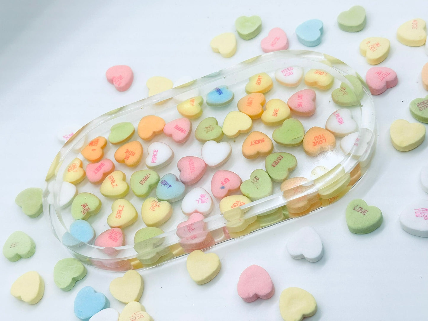 Candy Conversation Heart Oval Tray