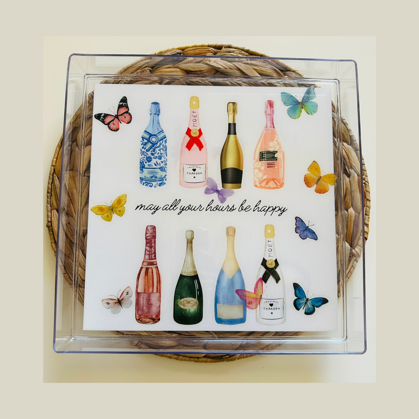 Champagne Happy Hour Serving Tray