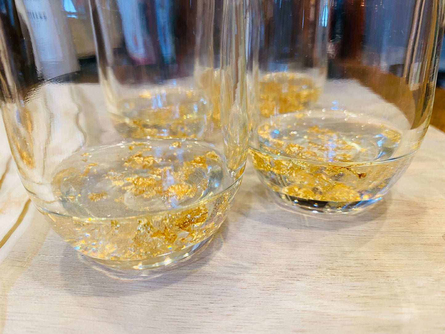 Gold Leaf Champagne Glasses