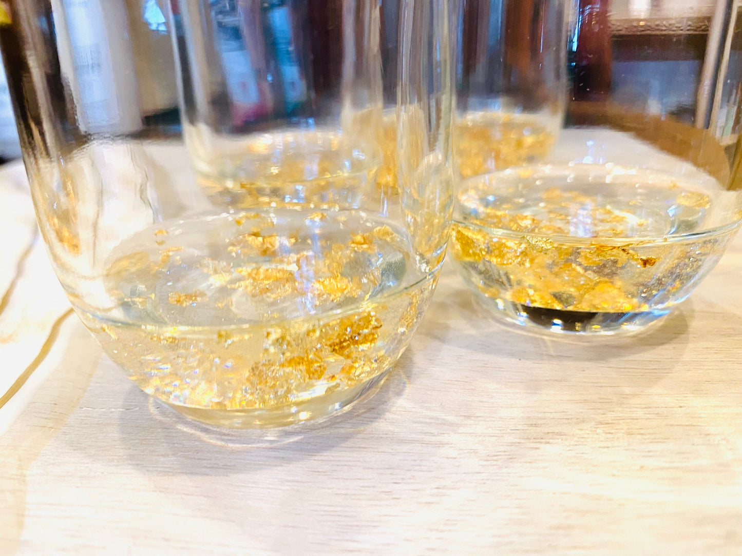 Gold Leaf Champagne Glasses