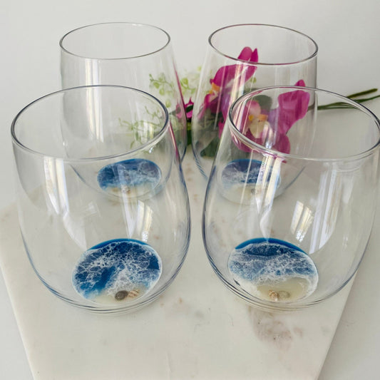 Ocean Inspired Wine Glasses