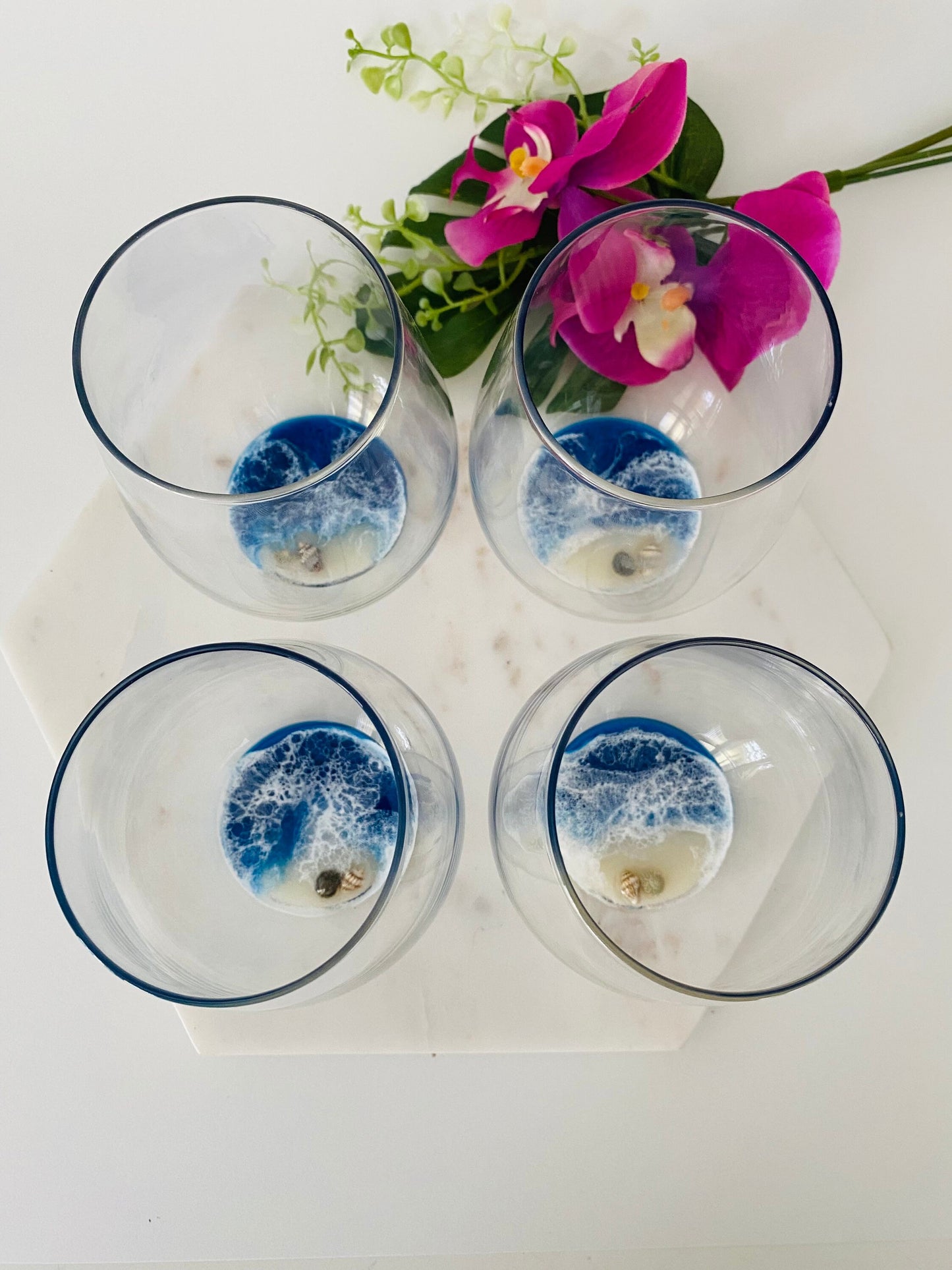 Ocean Inspired Wine Glasses