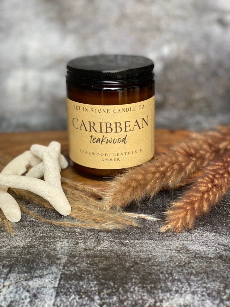 Caribbean Teakwood Soy Wax Candle