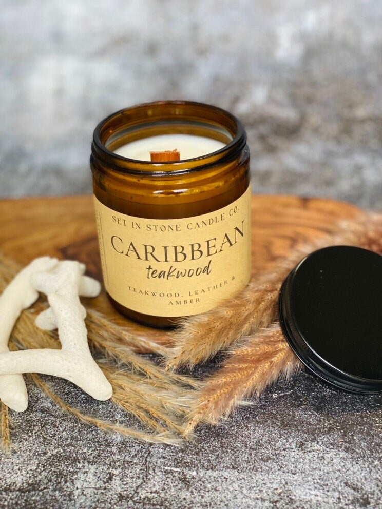 Caribbean Teakwood Soy Wax Candle