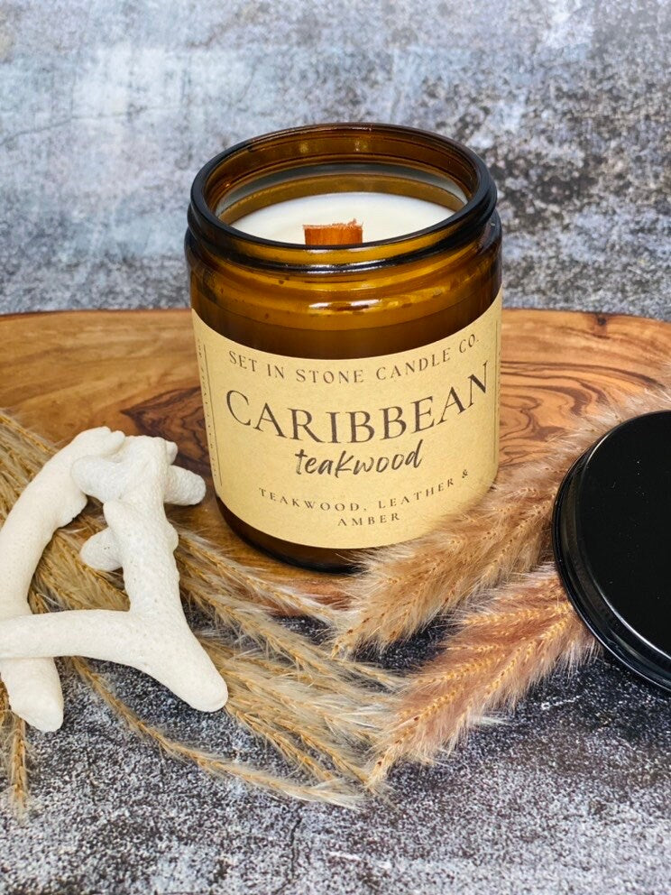 Caribbean Teakwood Soy Wax Candle