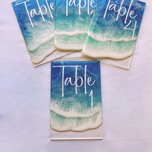 Ocean Theme Wedding Table Numbers